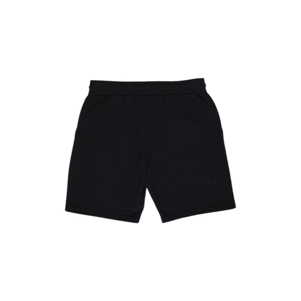 Black Cotton Bermuda Shorts