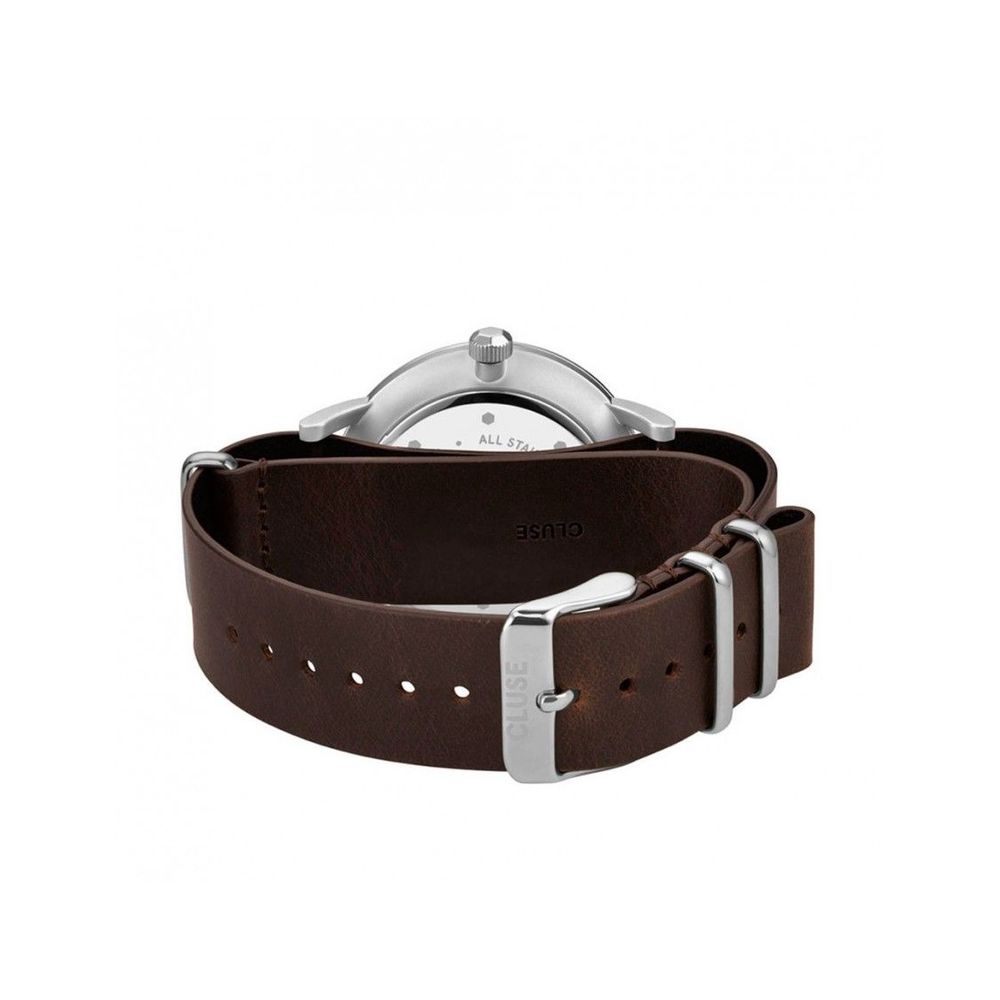 Brown Leather Dress Watch