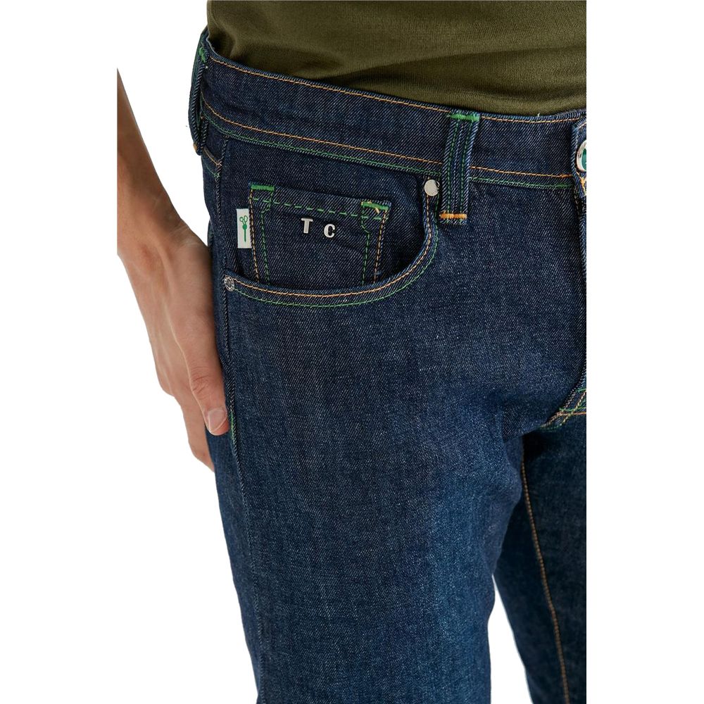 Blue Cotton Men Jeans