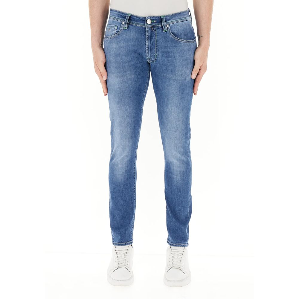 Blue Cotton Men Jeans