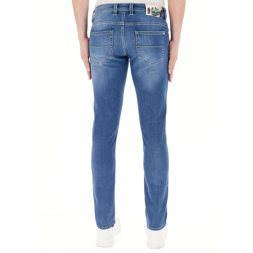Blue Cotton Men Jeans
