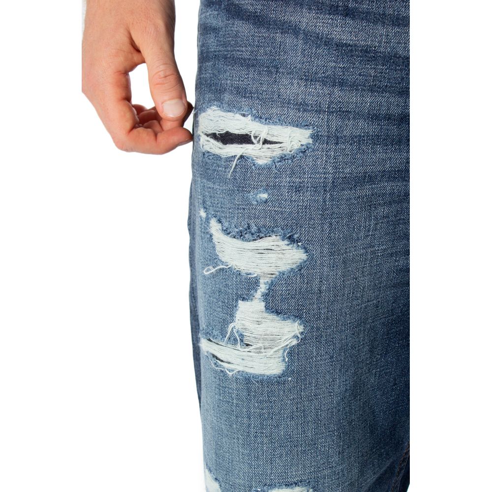 Blue Cotton Slim Fit Jeans