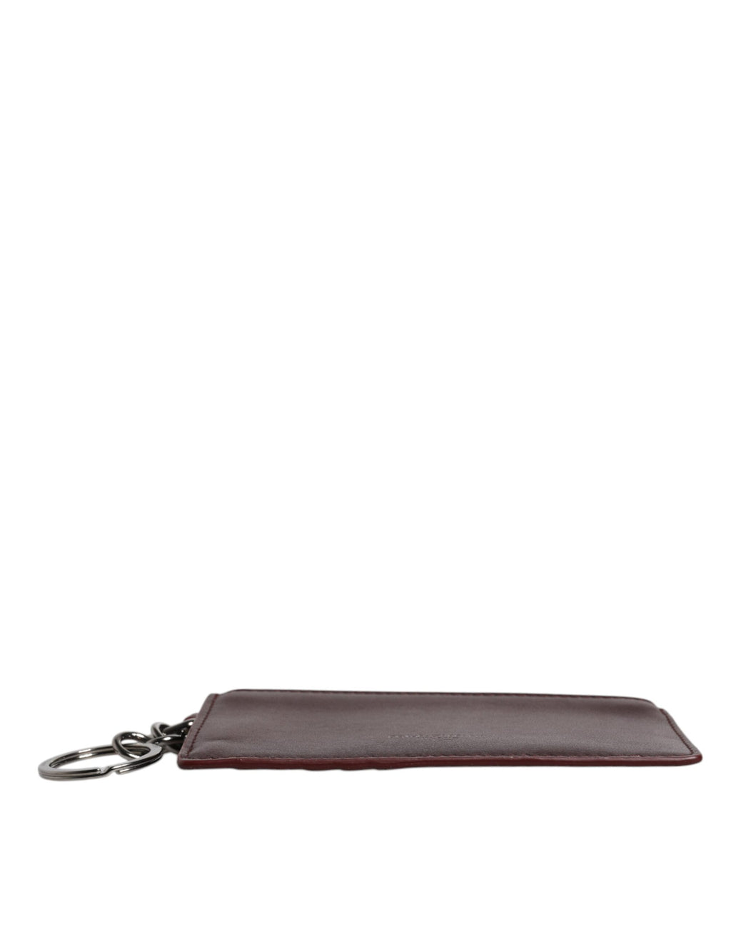 Brown Calfskin Leather DG Logo Card Holder Wallet