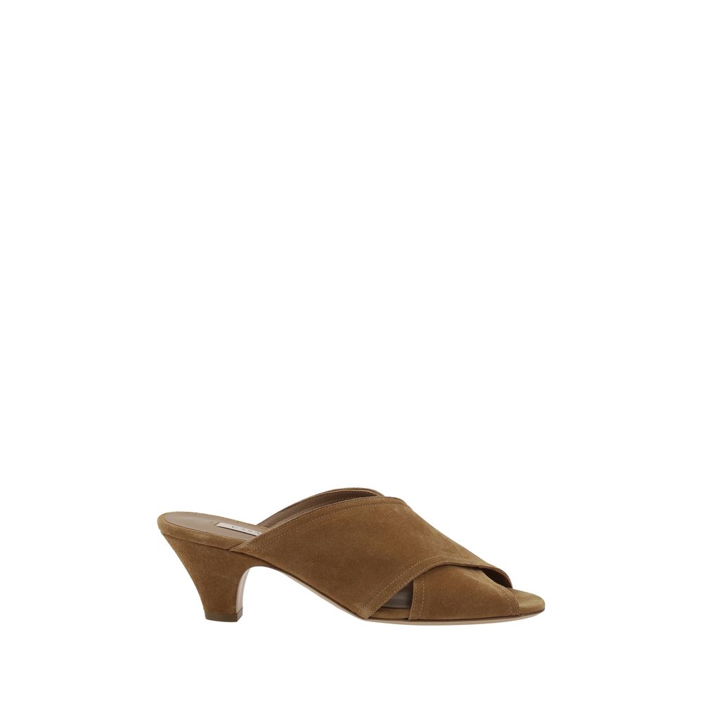 Brown Calf Leather Bos Taurus Platform Sandals