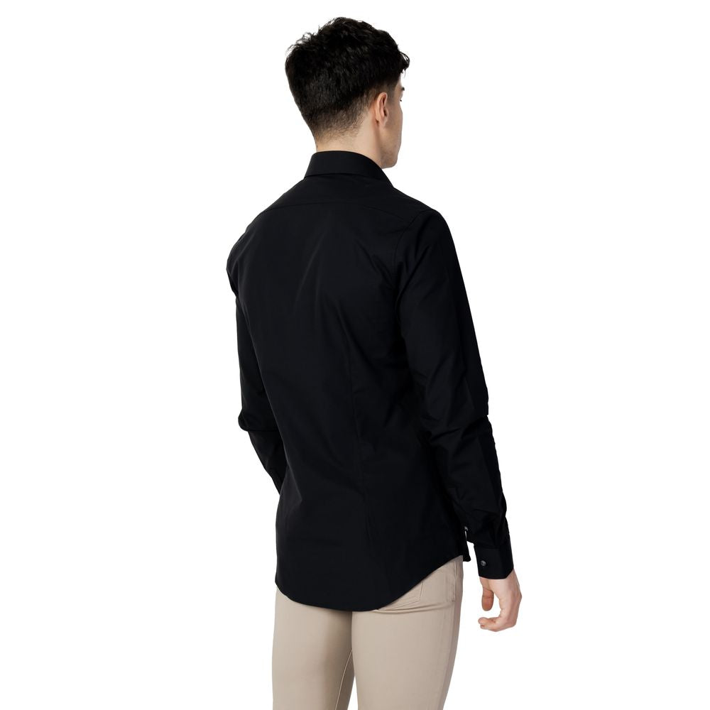 Black Cotton Dress Shirt