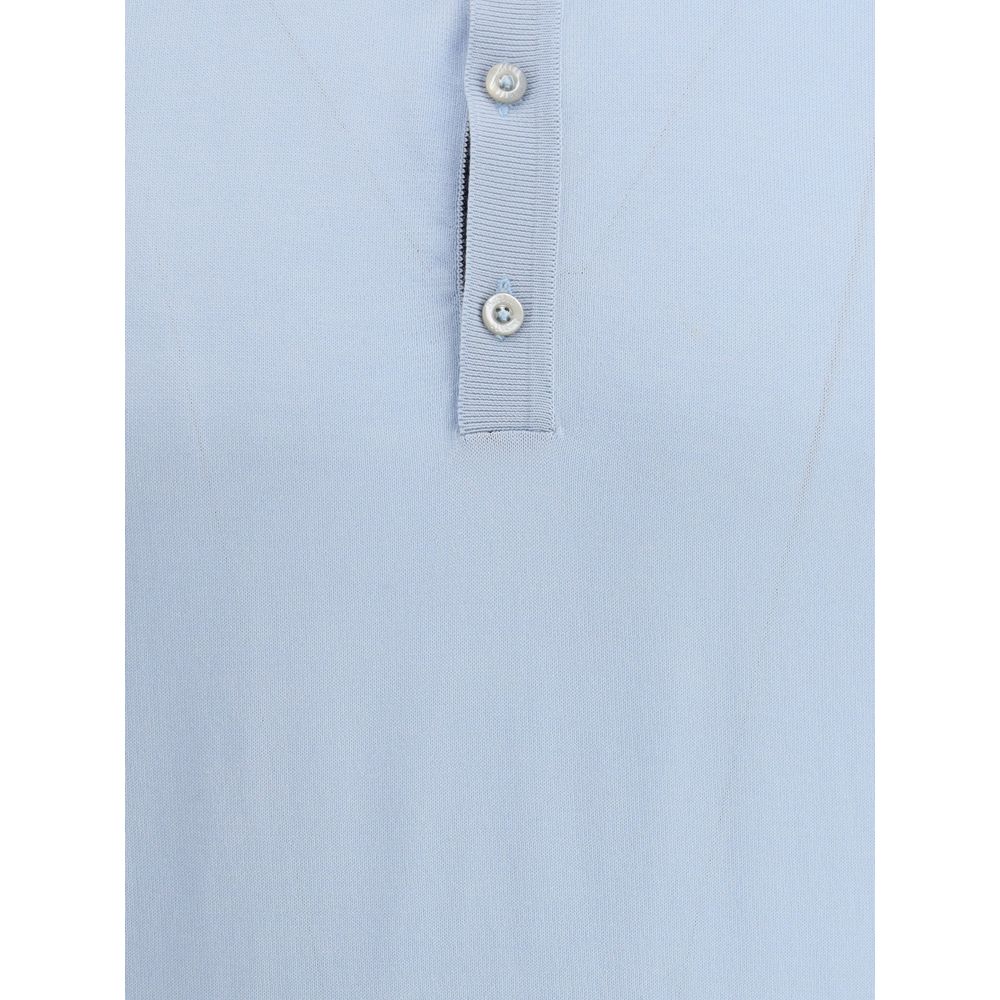 Light Blue Cotton Polo Shirt