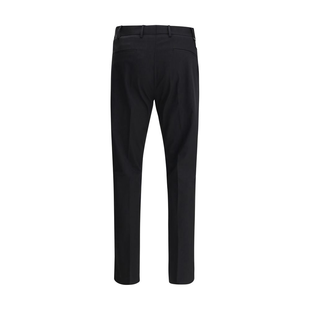 Black Cotton Casual Pants