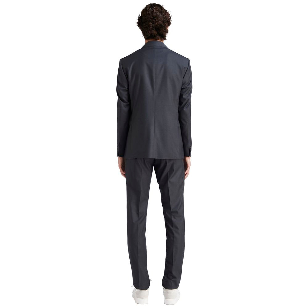 Gray Polyester Men Suit