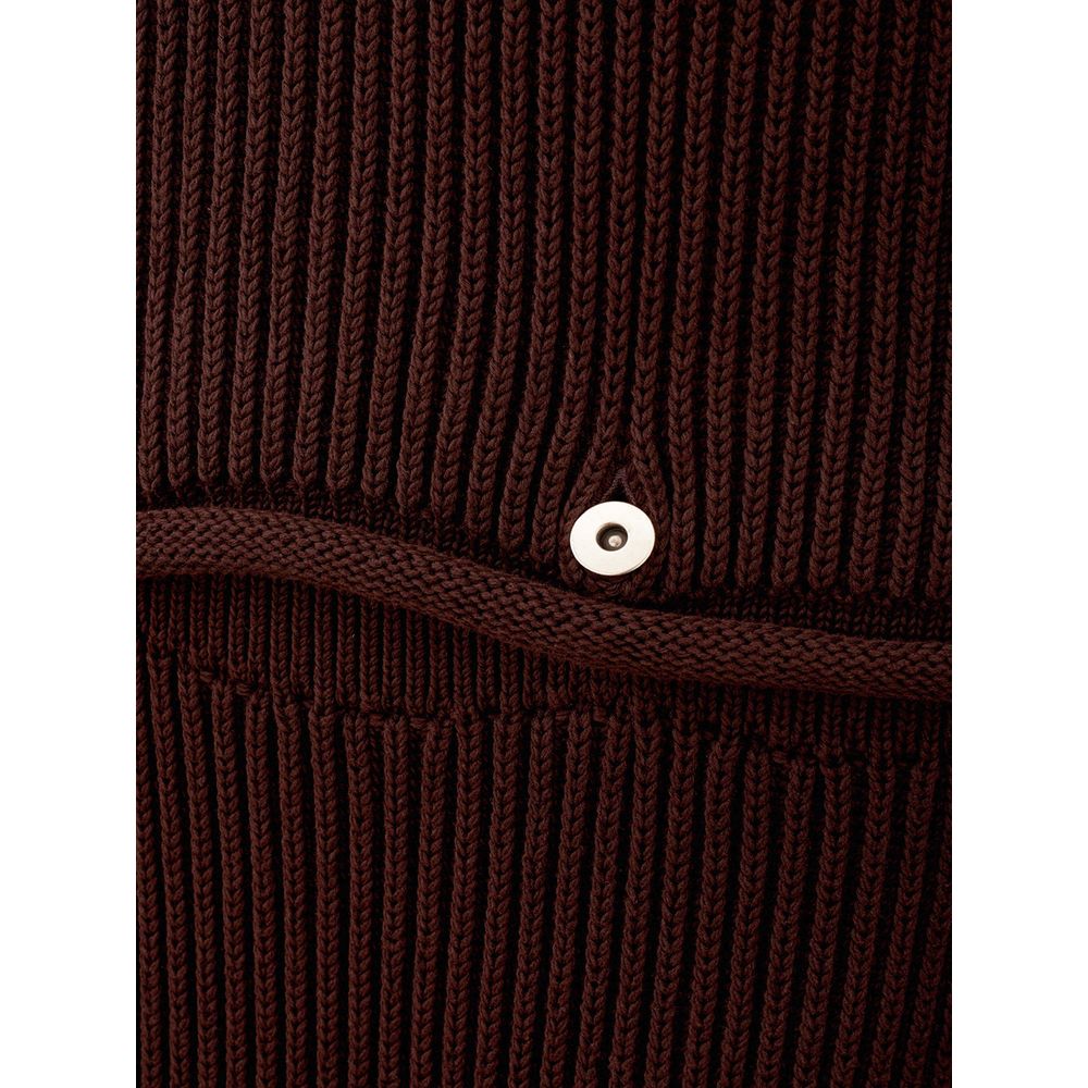 Brown Viscose Casual Dress