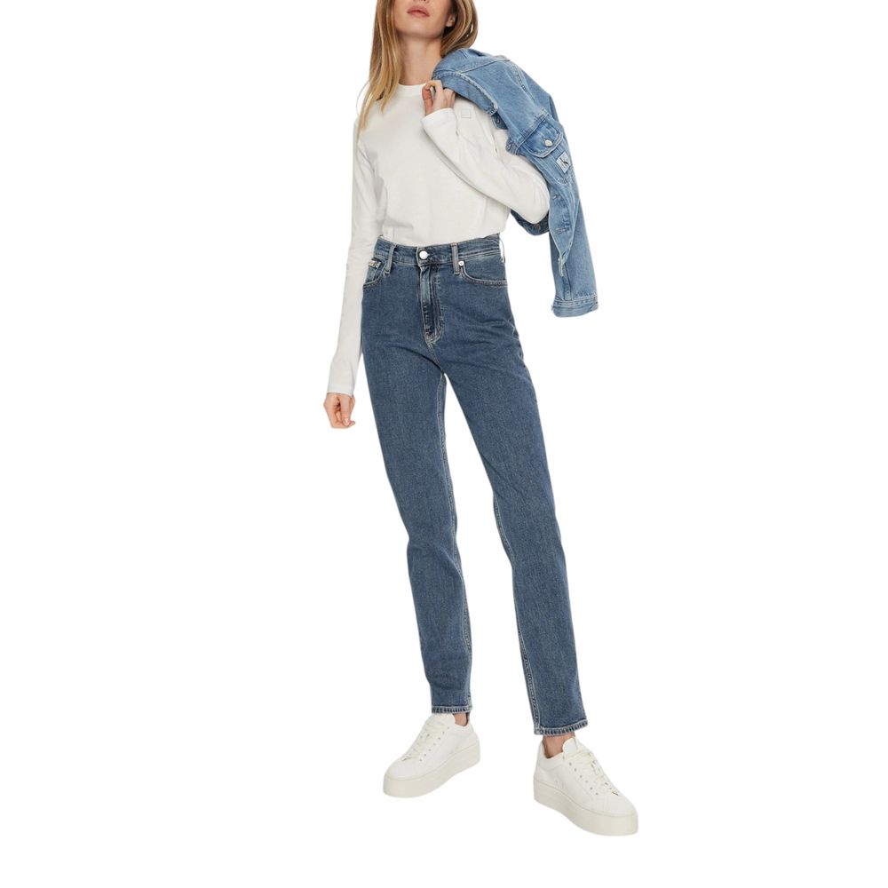 Blue Cotton Mom Jean