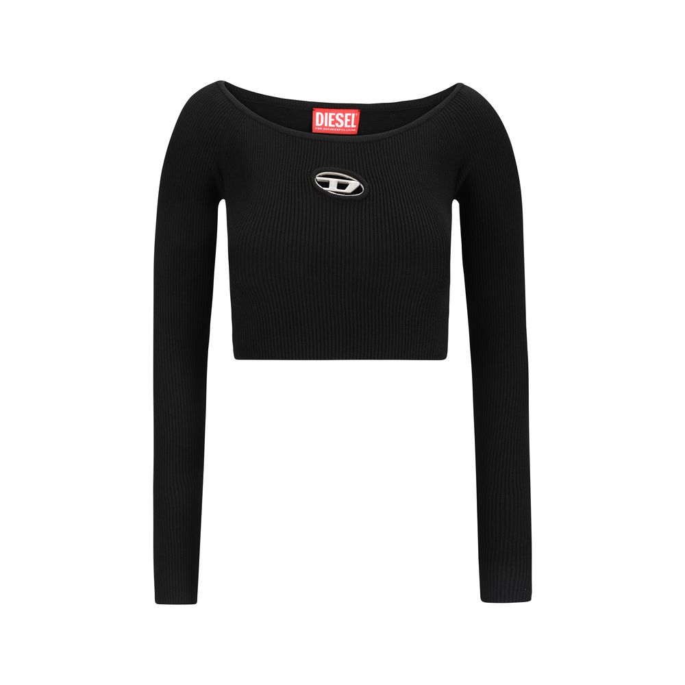 Black Rayon Long Sleeve T-Shirt