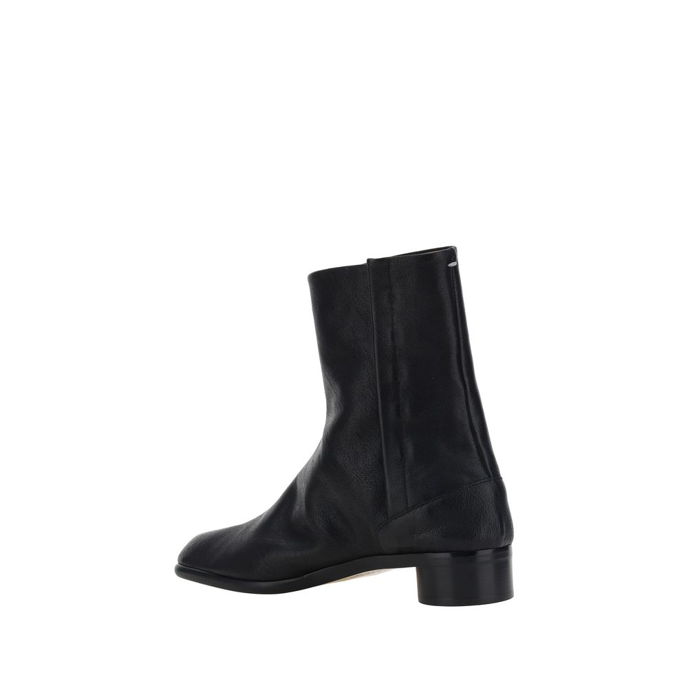 Black Camel Hair  Flat Boots