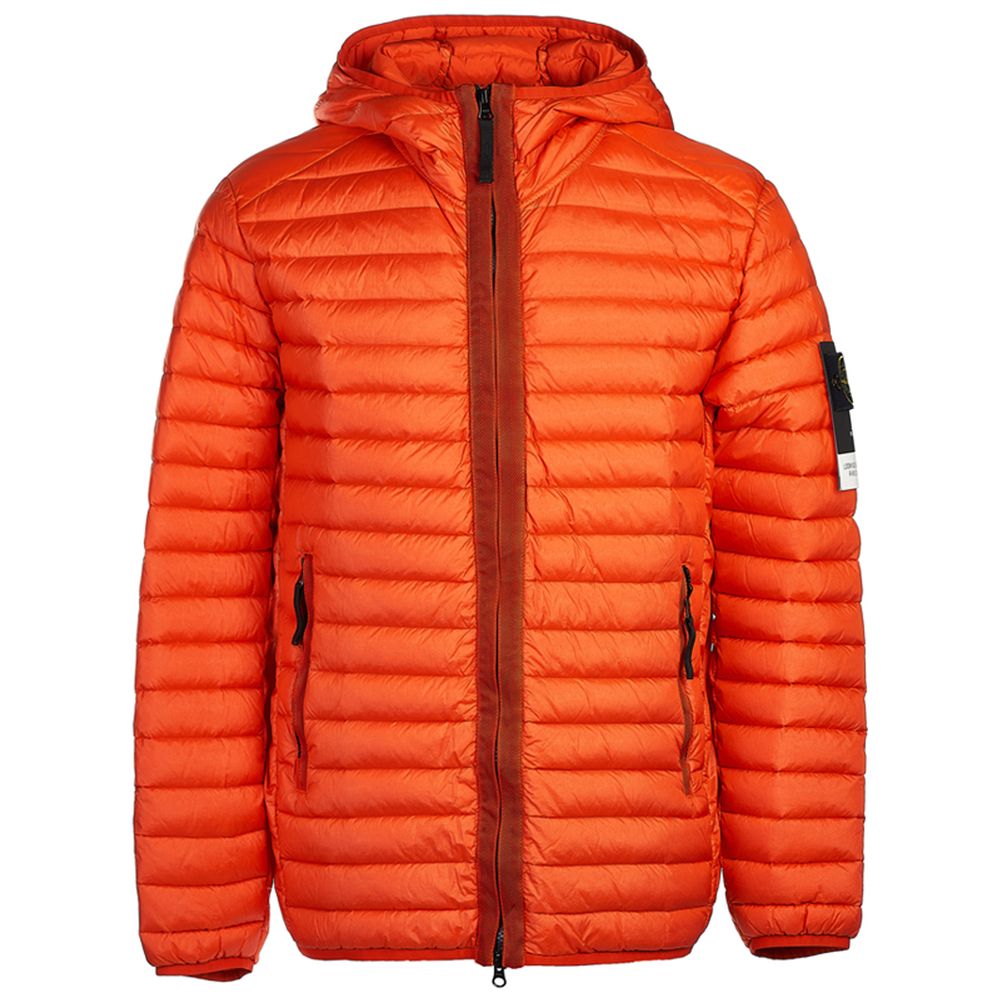 Orange Nylon Men Jacket