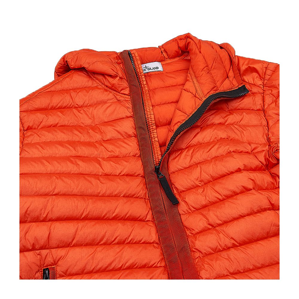 Orange Nylon Men Jacket