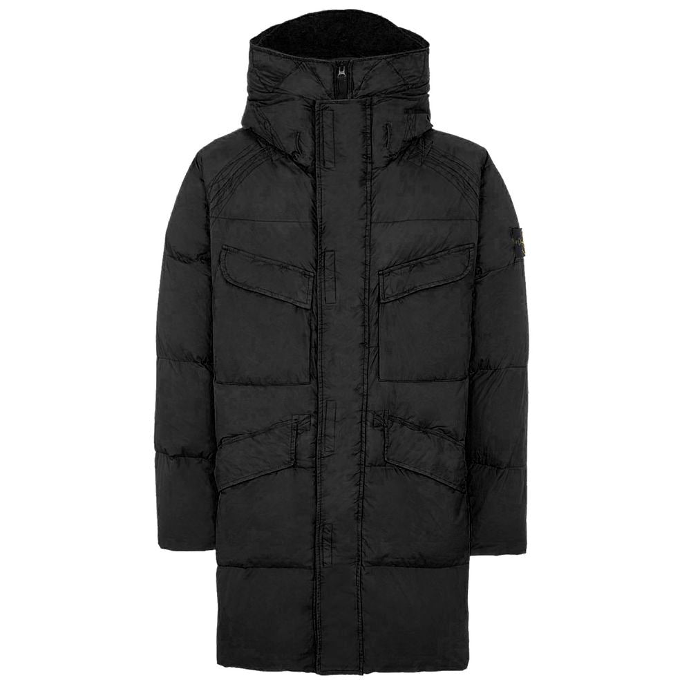Black Nylon Men Jacket