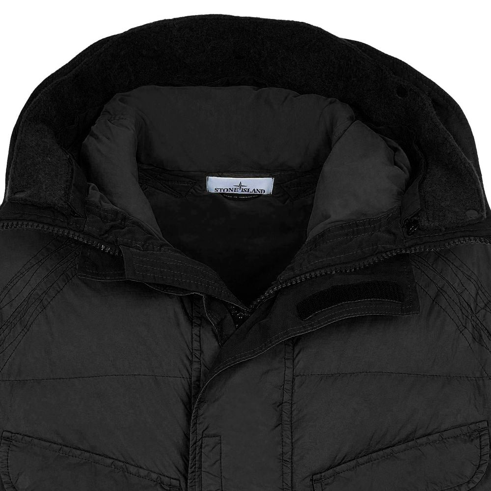 Black Nylon Men Jacket