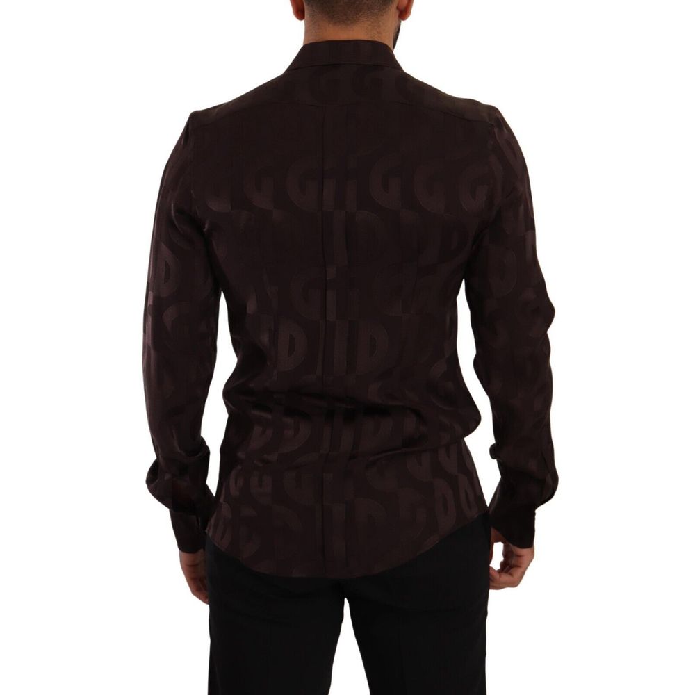 Bordeaux Silk Dress Shirt