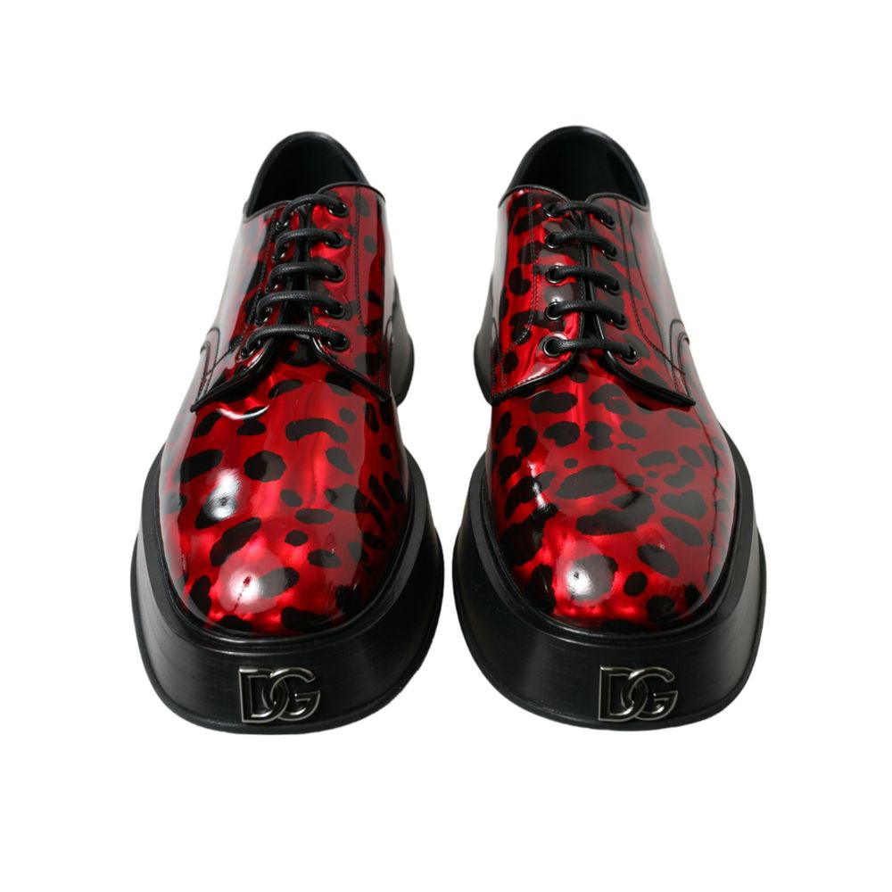 Red Calfskin Oxfords And Derby