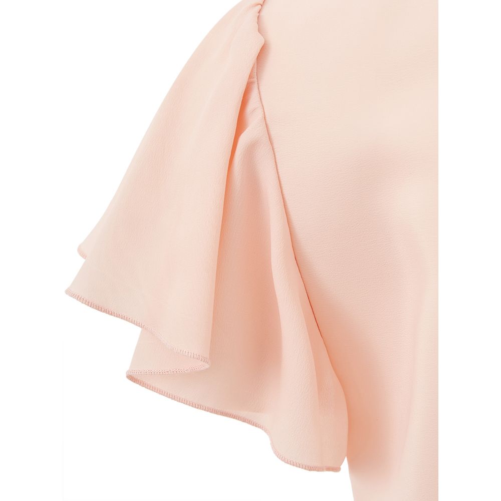 Pink Acetate Casual Dress
