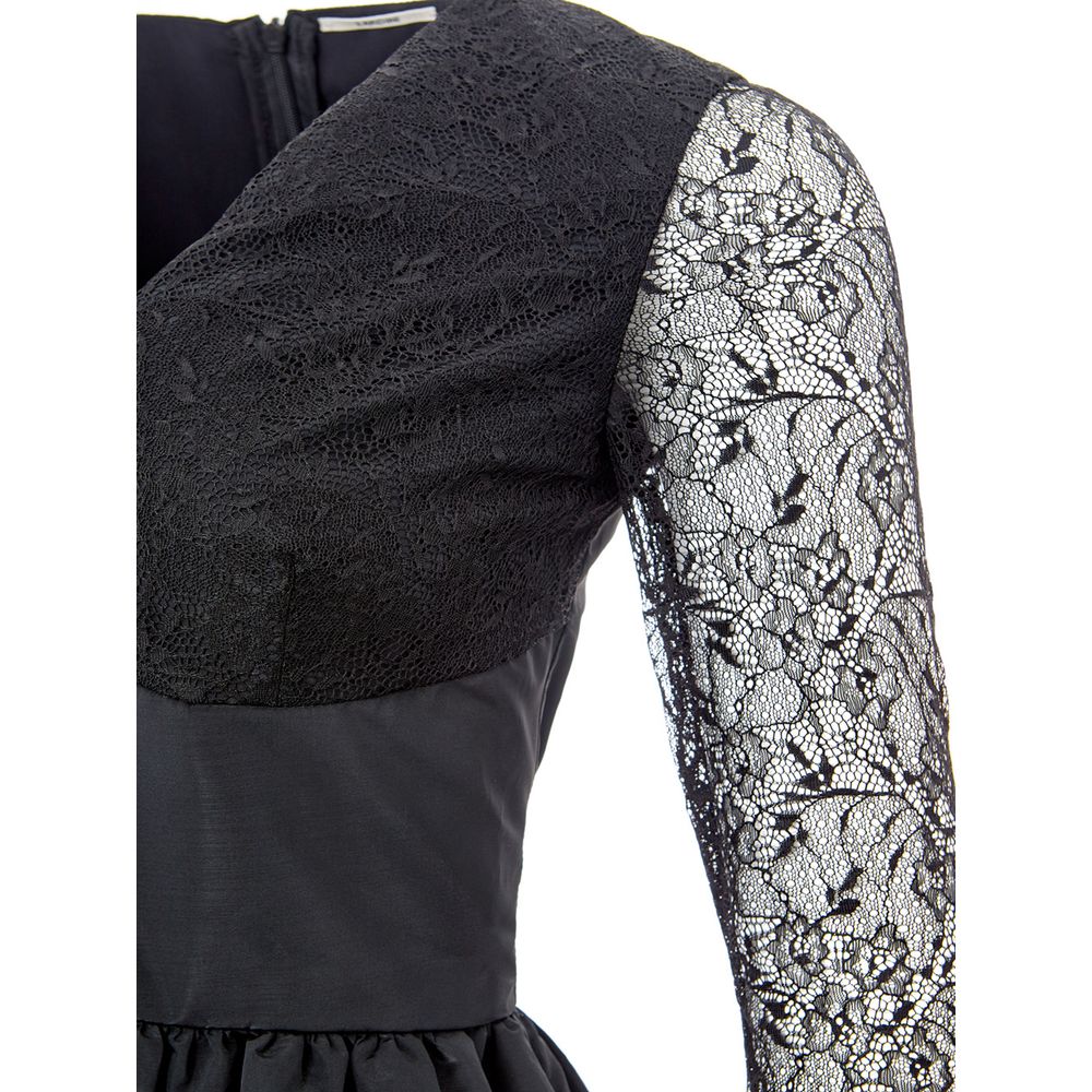 Black Polyester Cocktail Dress