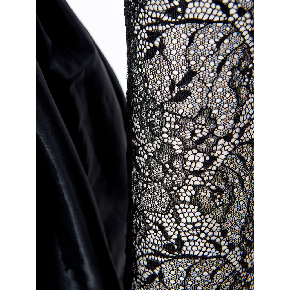 Black Polyester Cocktail Dress