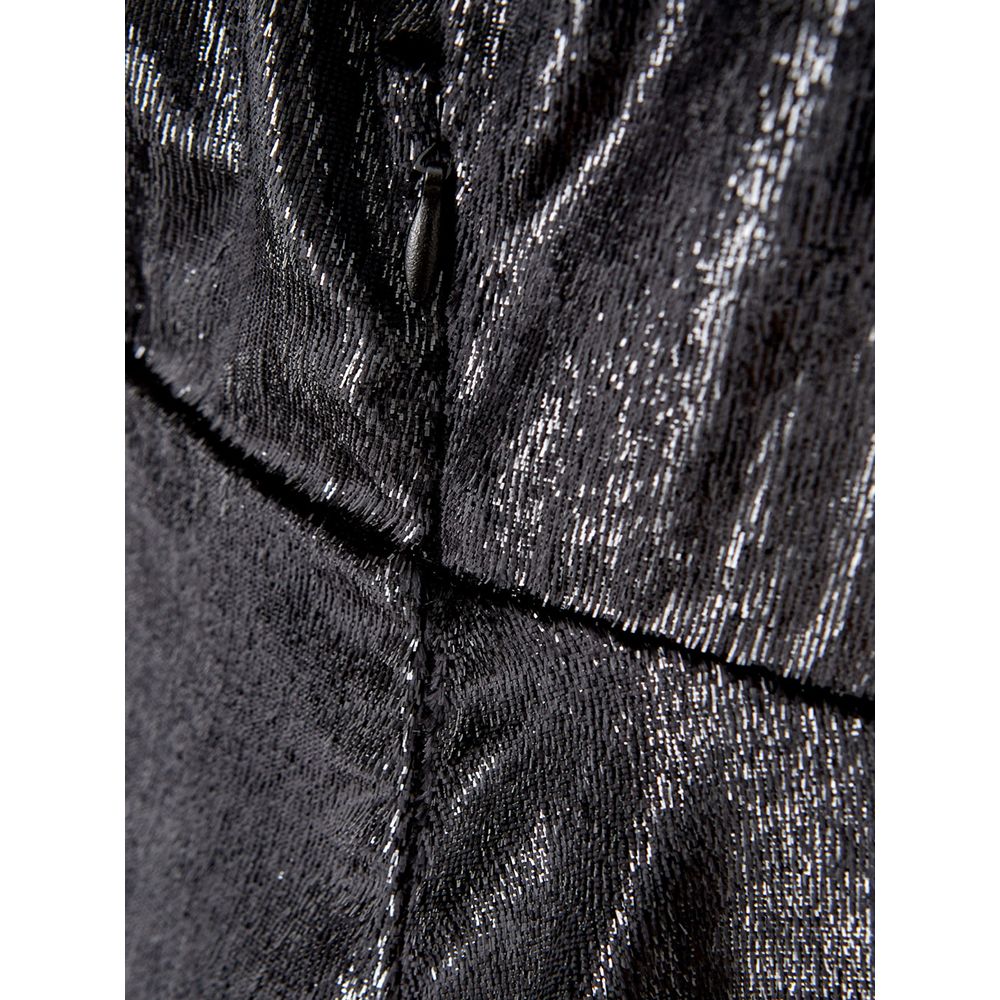 Black Polyester Cocktail Dress