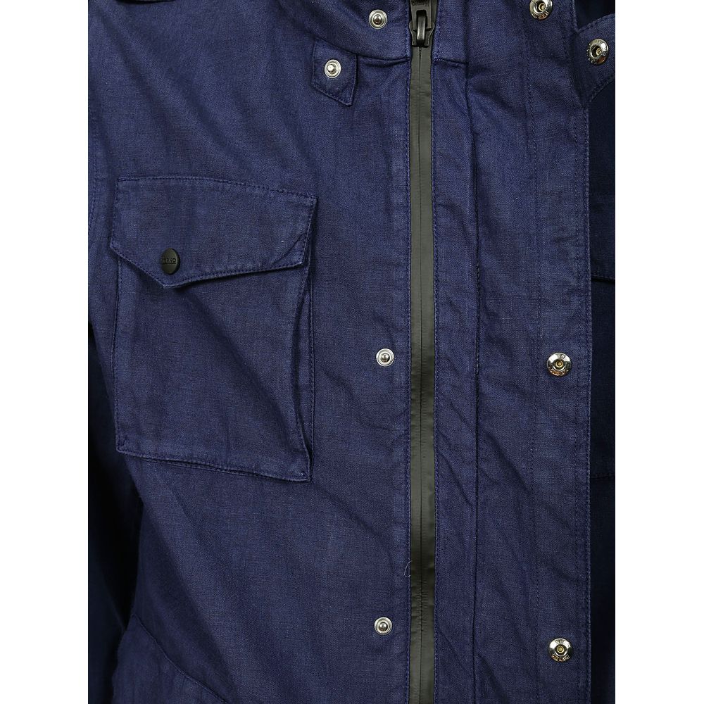 Blue Linen Men Jacket