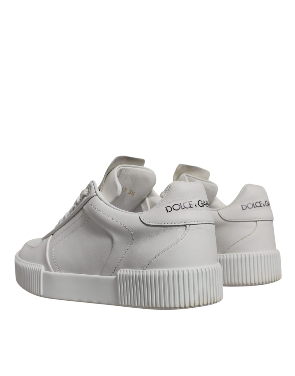 White Miami Leather Low Top Sneakers Shoes