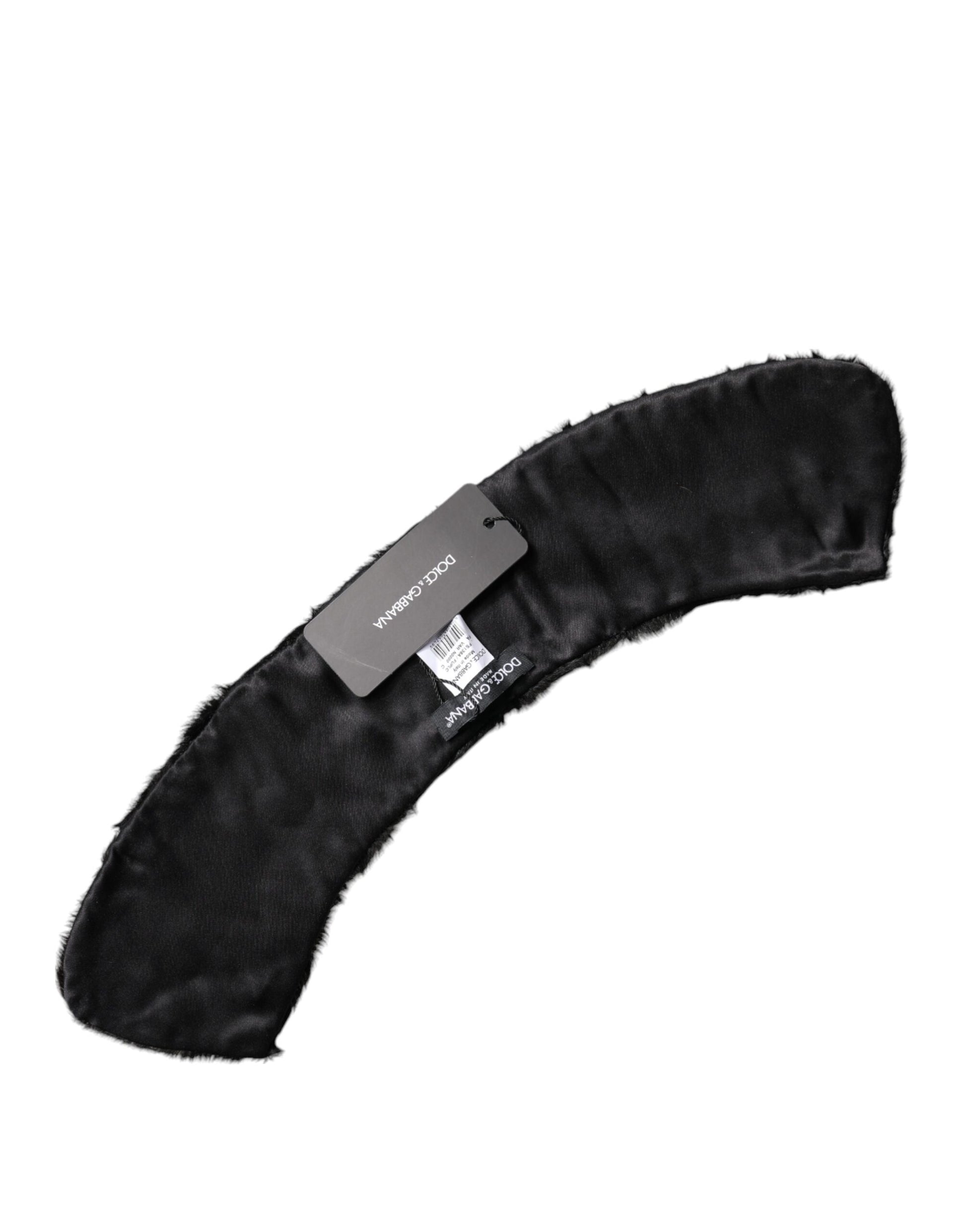 Black Lamb Fur Collar Women Neck Wrap Scarf