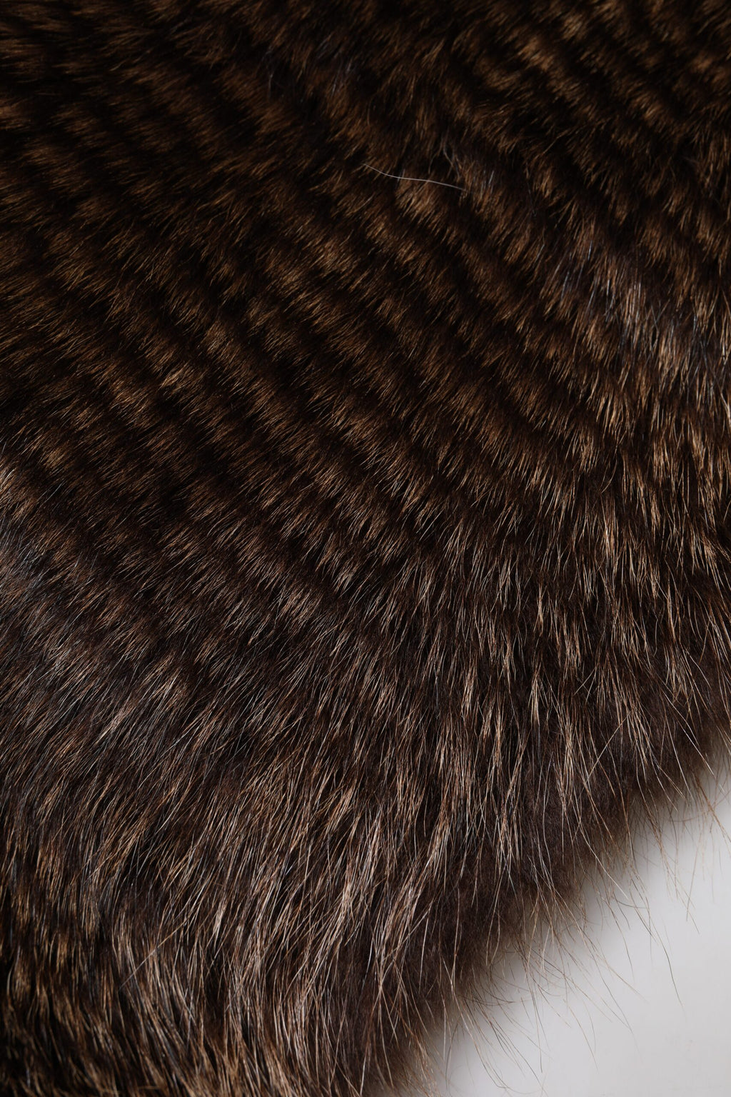 Brown Raccoon Fur Neck Warmer Winter Scarf