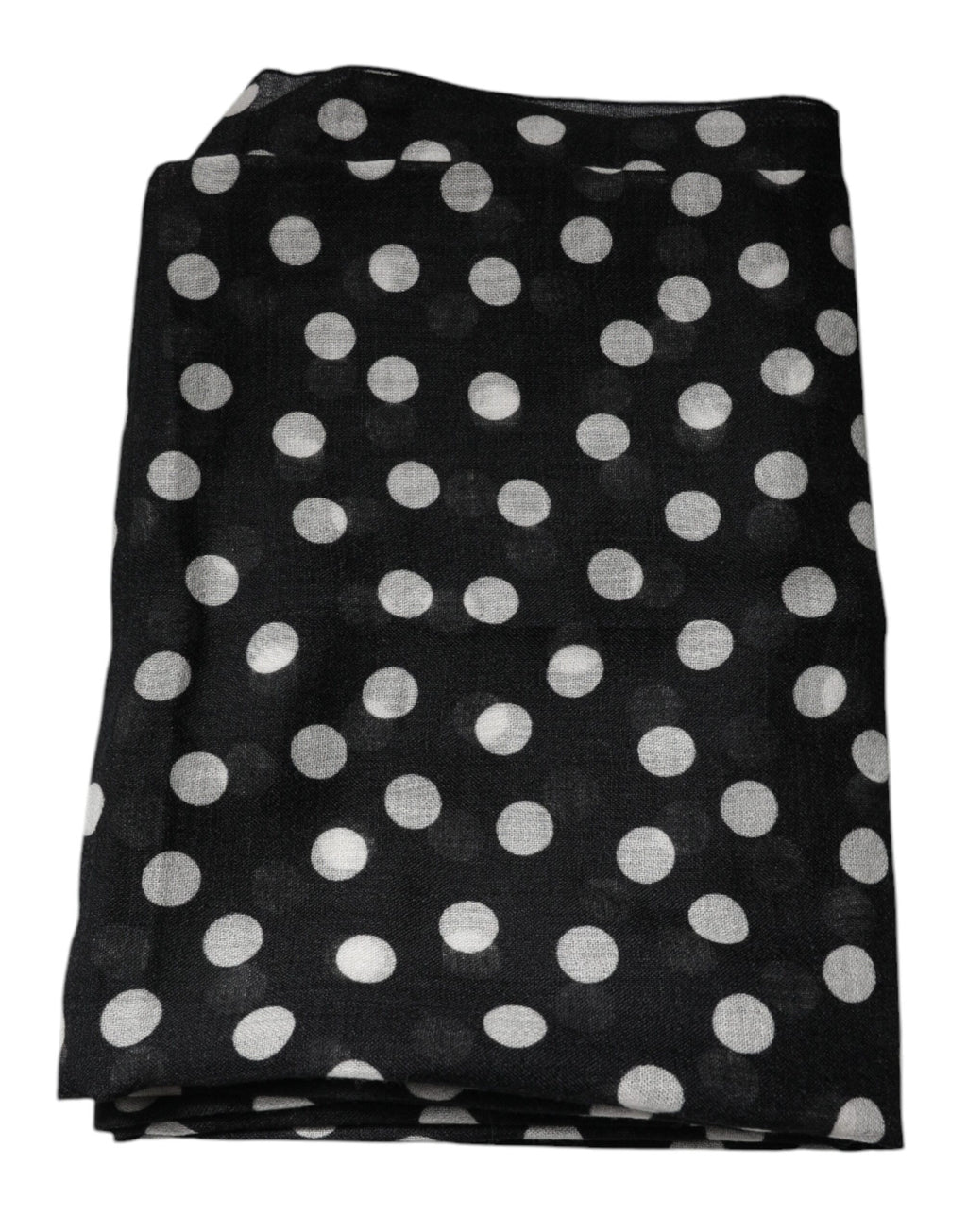 Black White Polka Dots Fringes Wrap Scarf