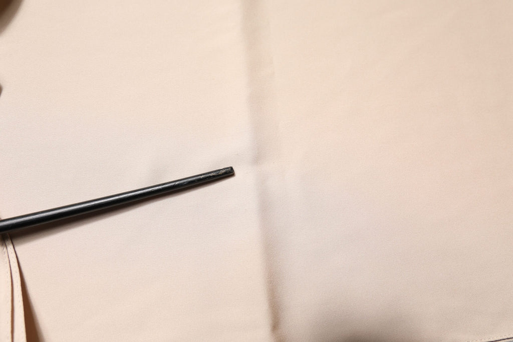 Beige Floral Lace Trim Silk Neck Wrap Scarf