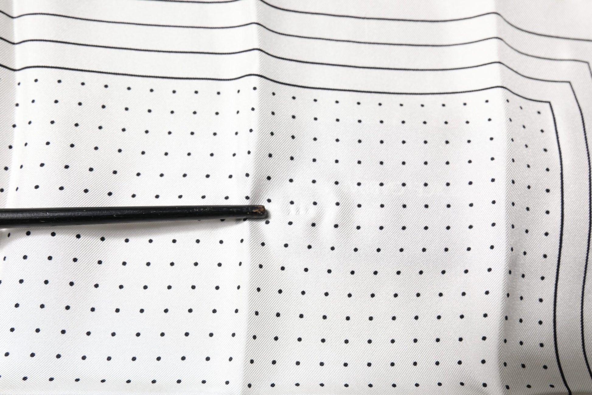 White Polka Dots Square Handkerchief Scarf