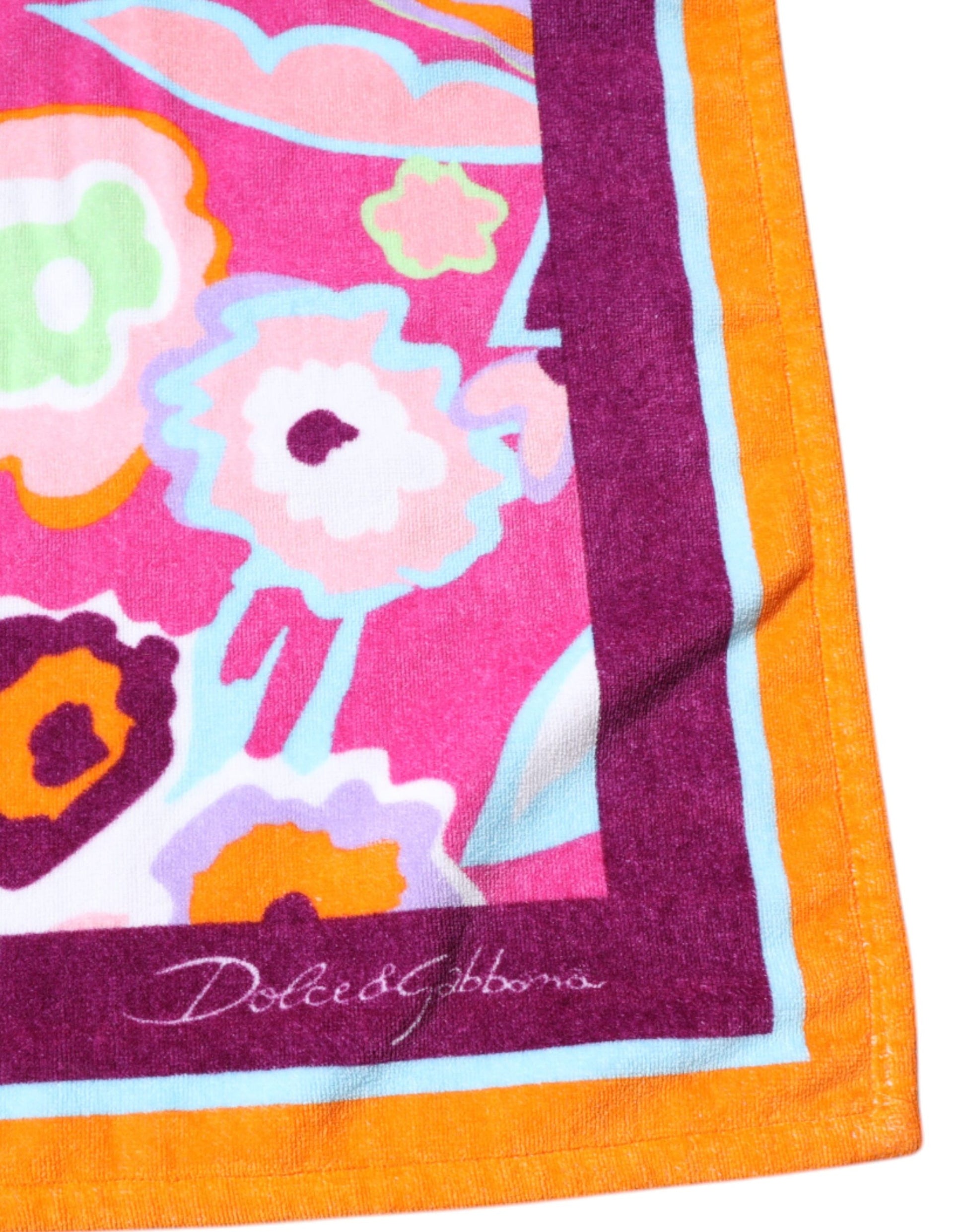 Multicolor Floral Print Cotton Beach Towel