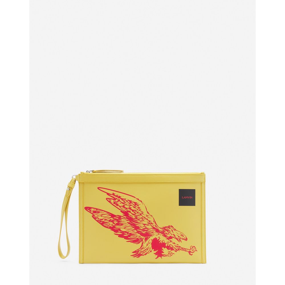 "Yellow Leather Men Wallet"