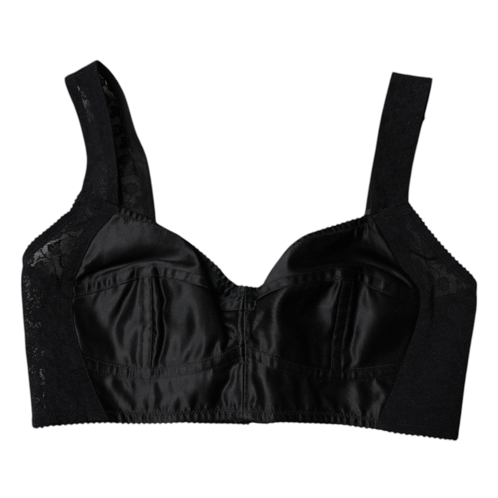 Black Nylon Balconcino Brassiere Underwear