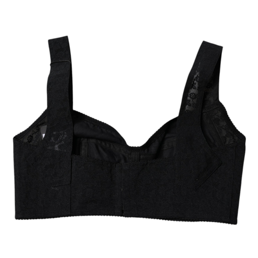 Black Nylon Balconcino Brassiere Underwear