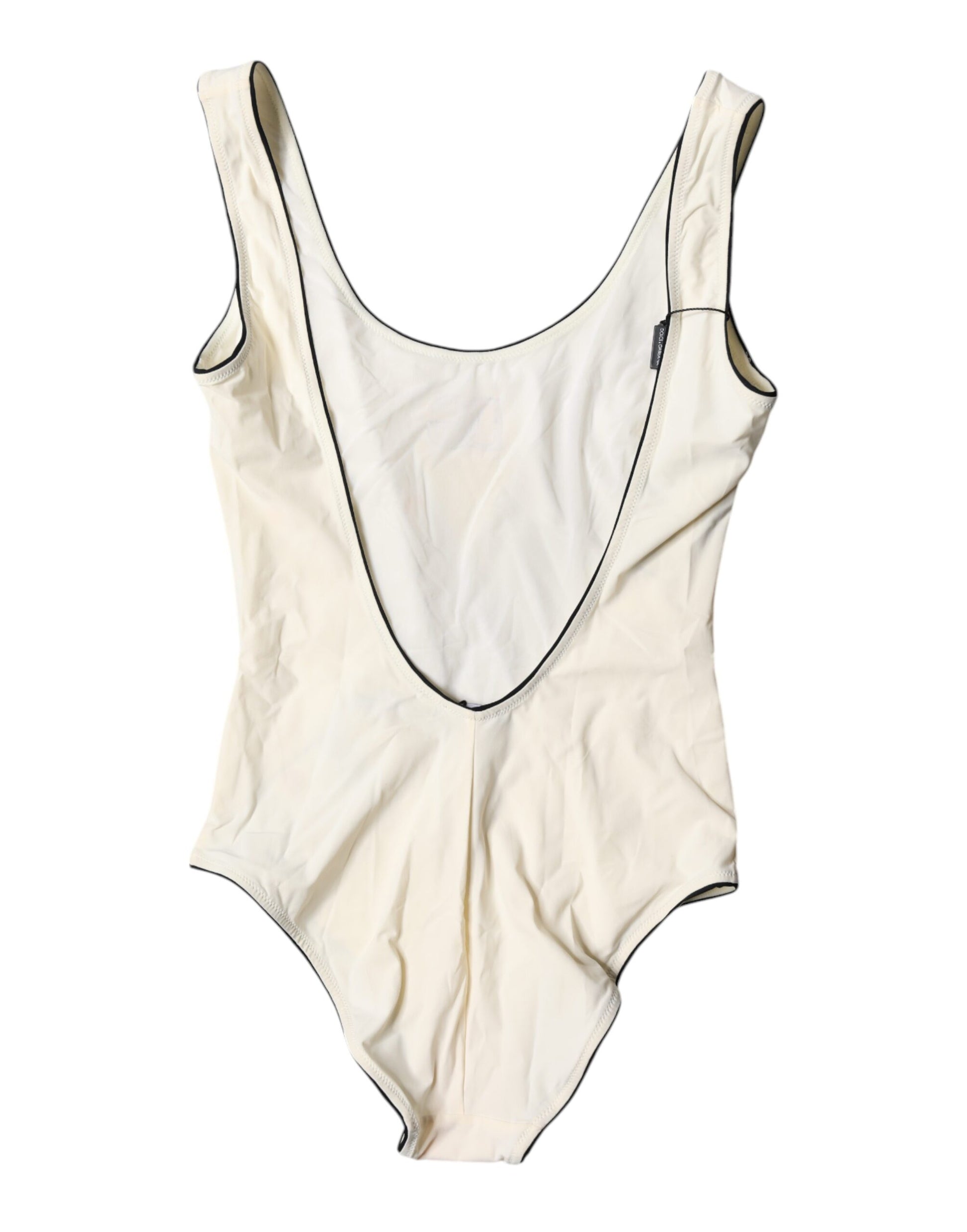 White Black Logo One Piece Beachwear Swimwear