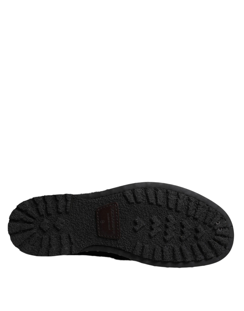 Black Pony Style Leather Mid Calf Boots Shoes