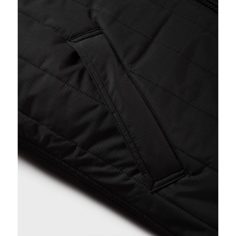 Black Polyester Men's Quilted Vest