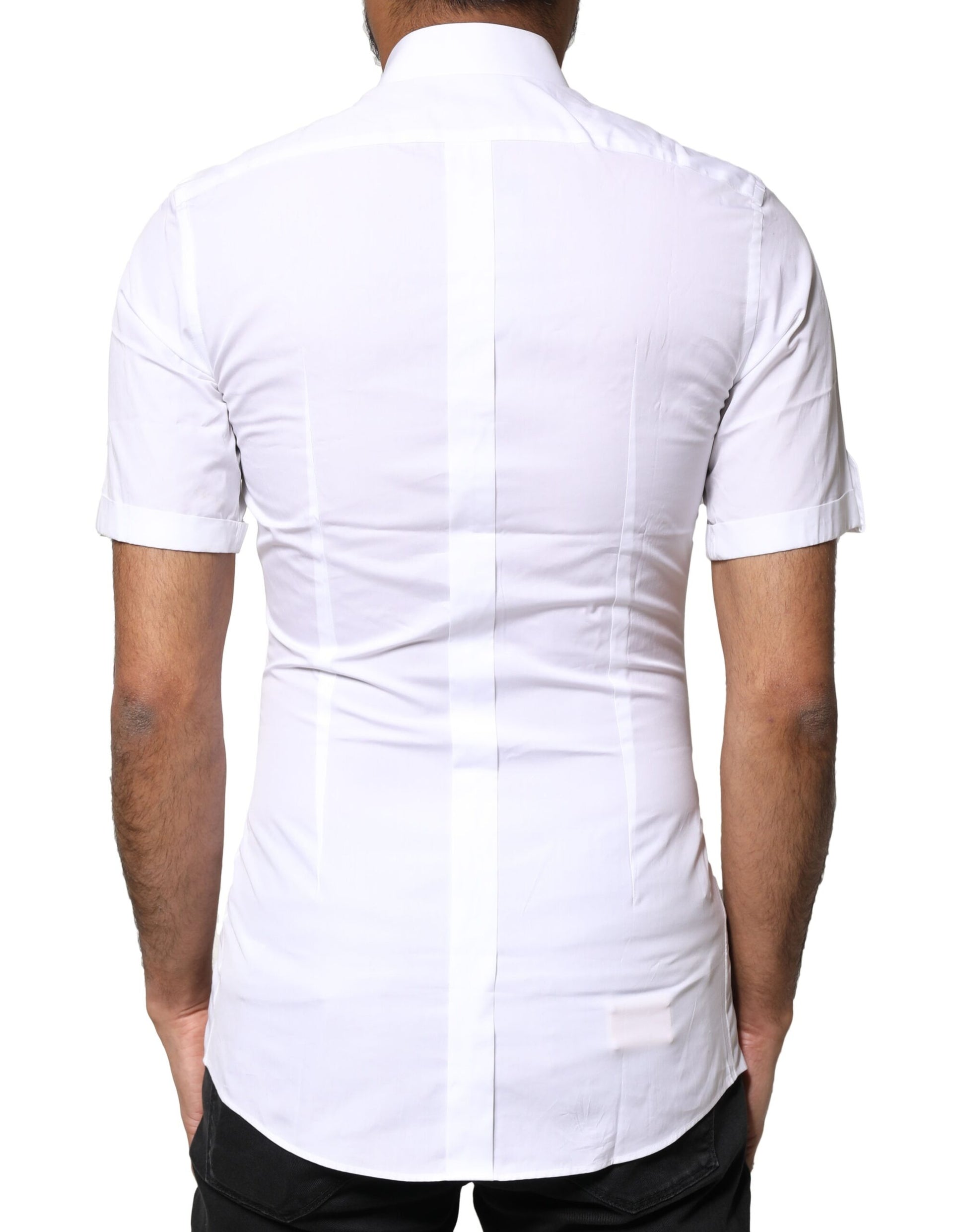White GOLD Button Down Casual Men Polo Shirt