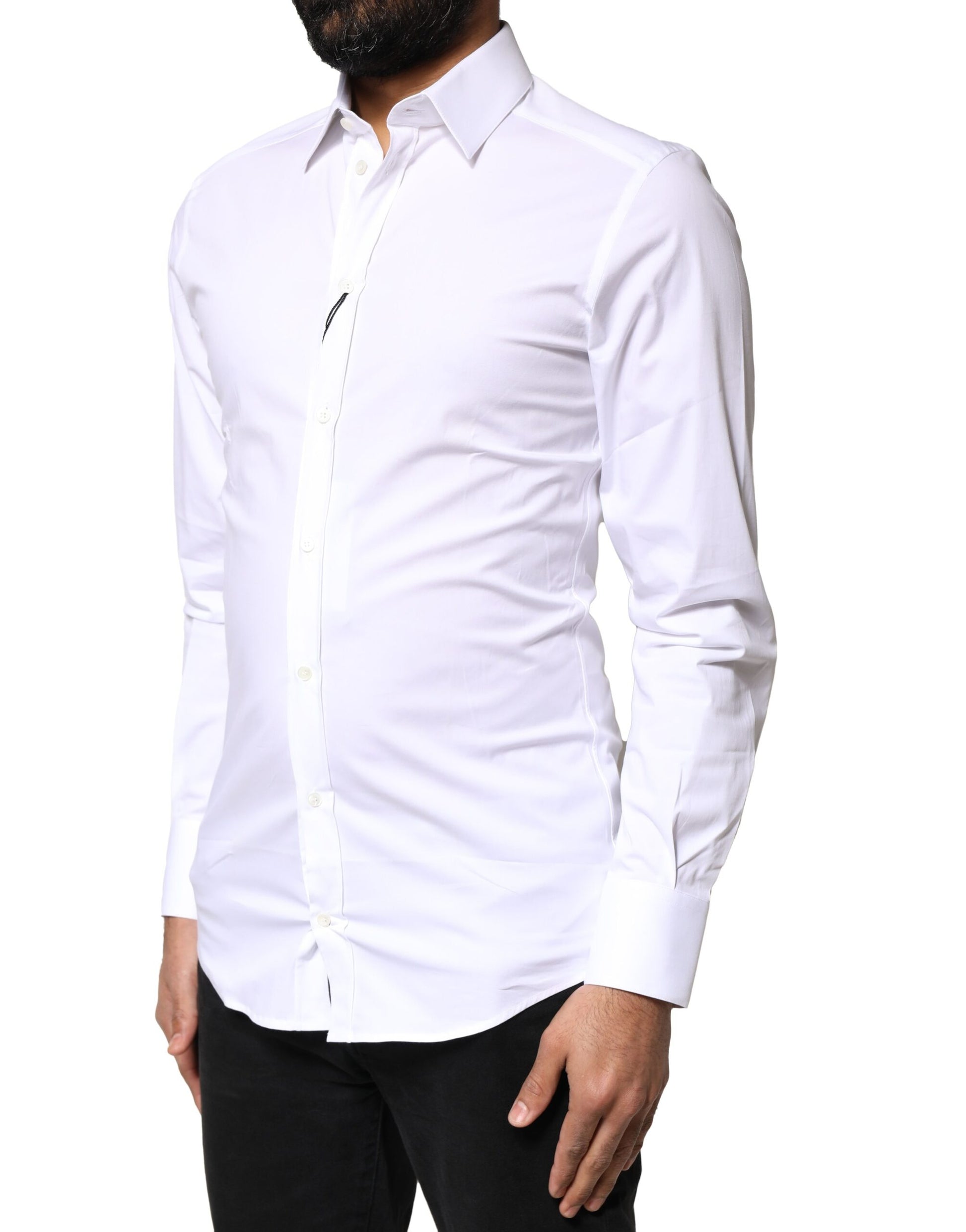 White GOLD Cotton Long Sleeves Dress Shirt
