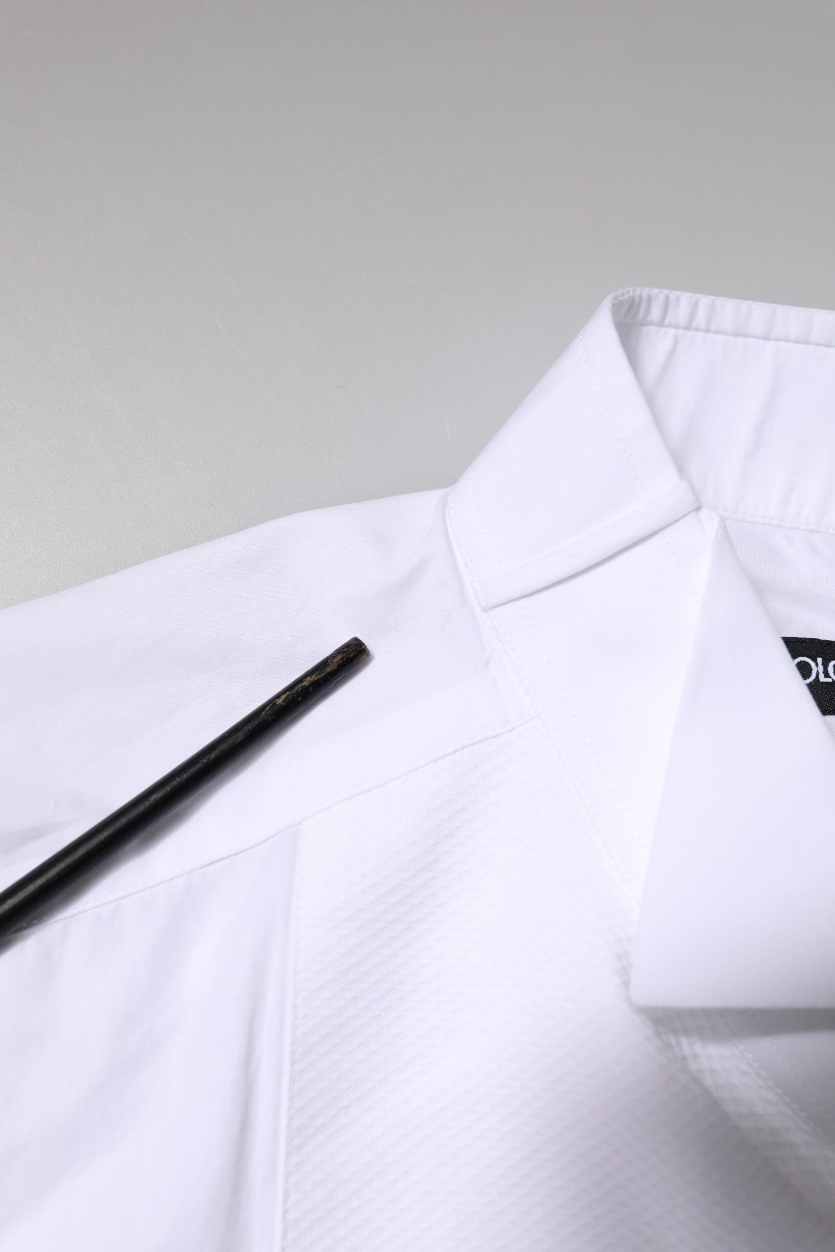 White GOLD CottonPoplin Bib Formal Dress Shirt