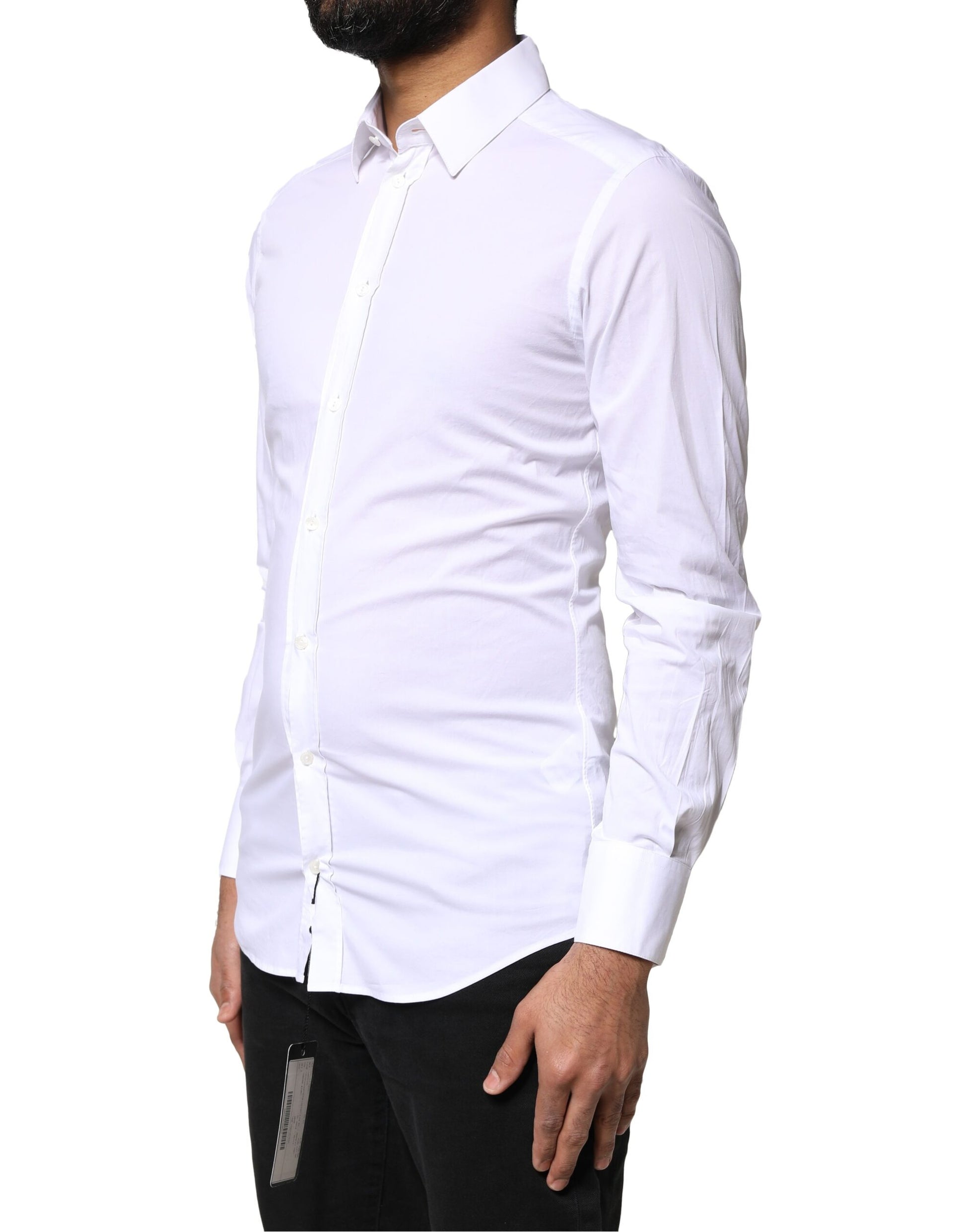 White GOLD Cotton Long Sleeves Dress Shirt