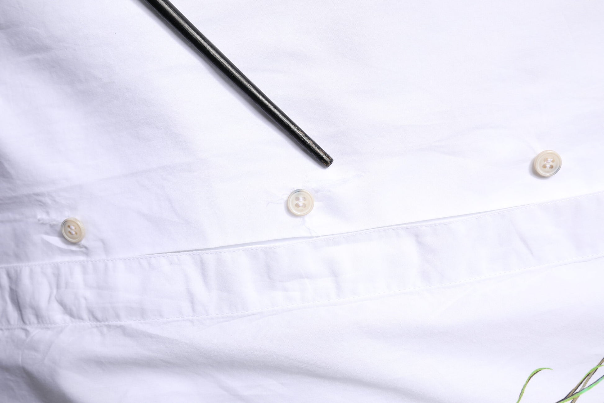 White Cotton Peacock Feather GOLD Formal Shirt