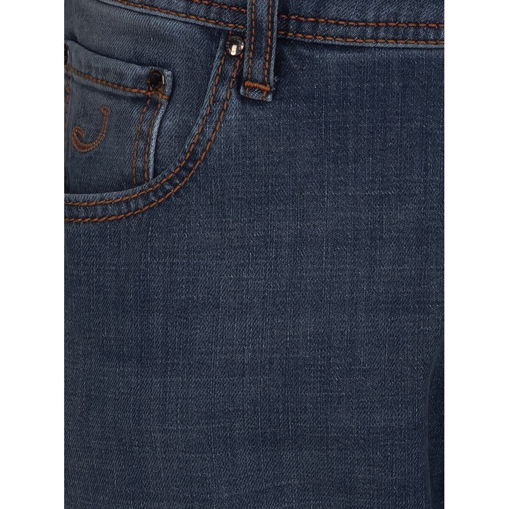 Blue Cotton Men's Slim Fit Jean