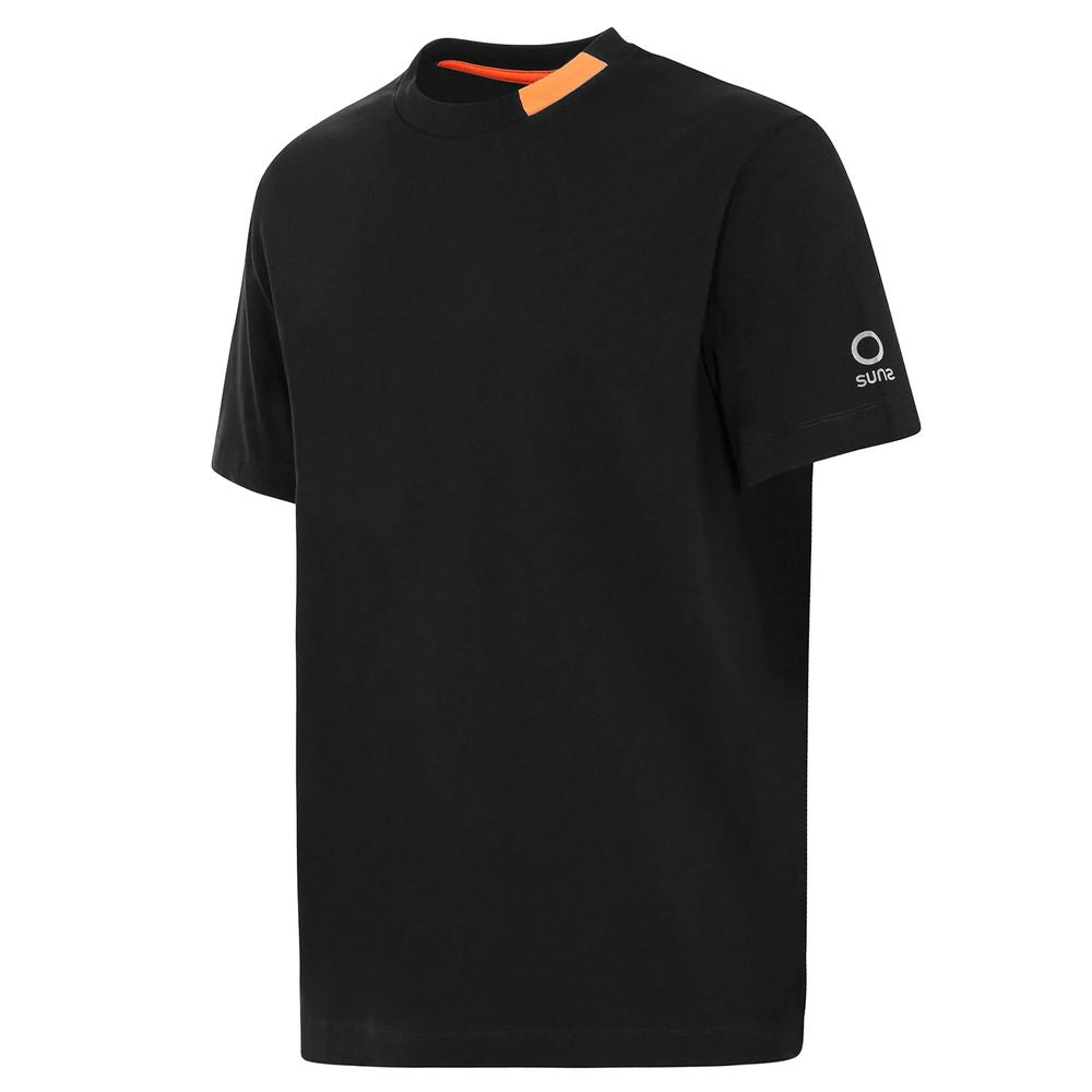 Black Cotton Men T-Shirt
