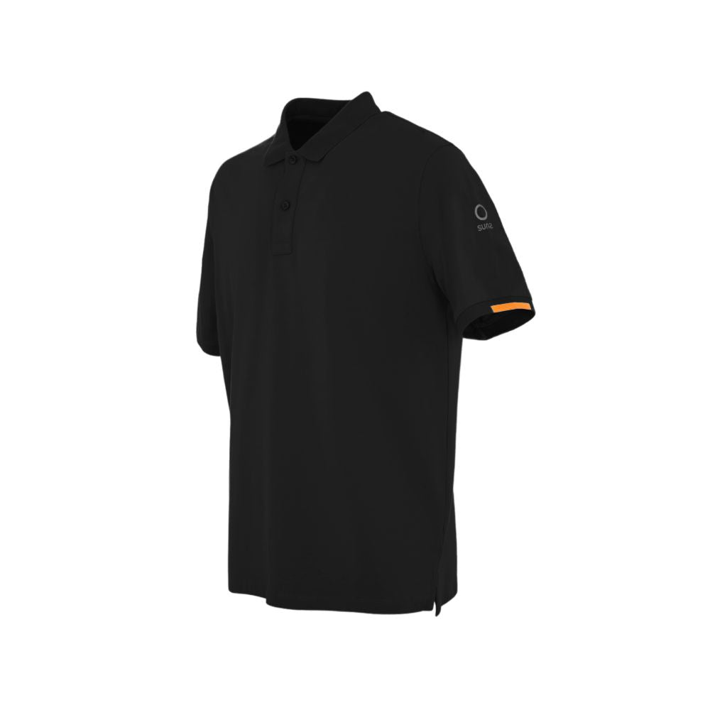 Black Cotton Polo Shirt