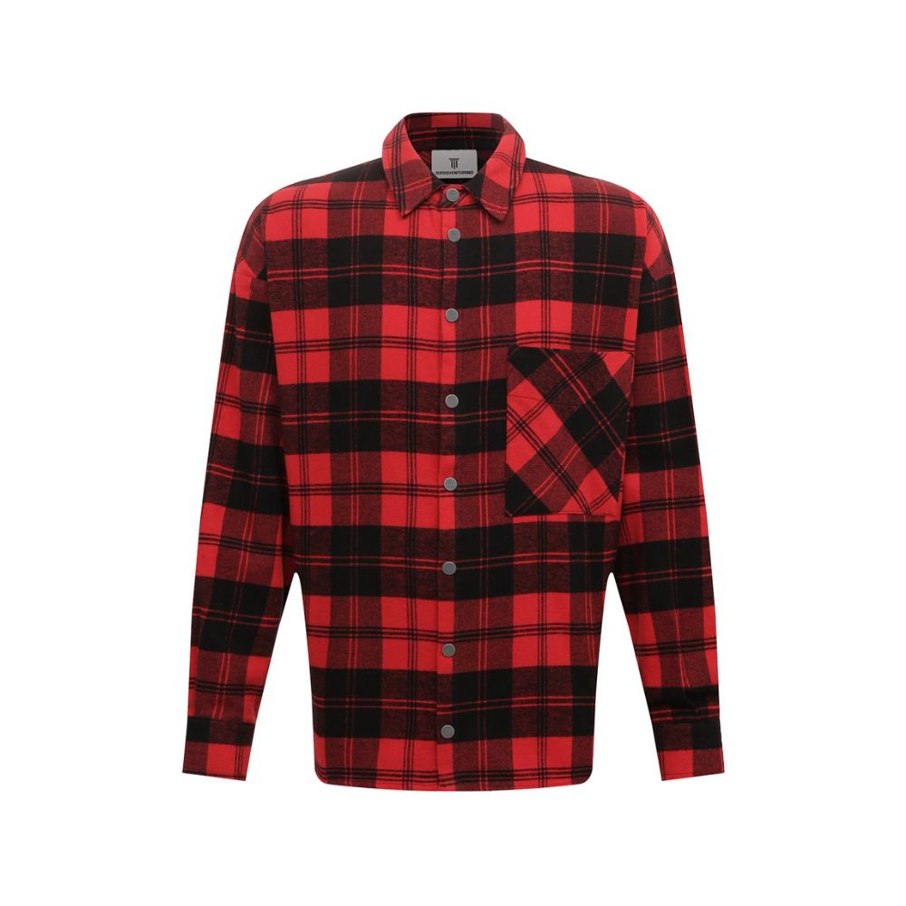 Red Cotton Men Jacket