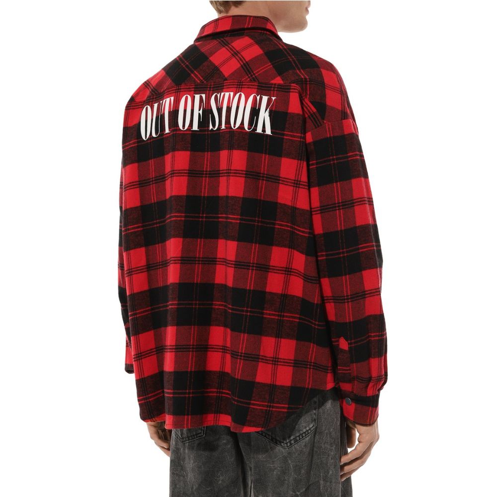 Red Cotton Men Jacket